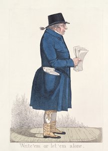 "اكتب" em أو دع "em وحده" ، من "City Characters" ، 1824 (النقش الملون) بواسطة ريتشارد دايتون